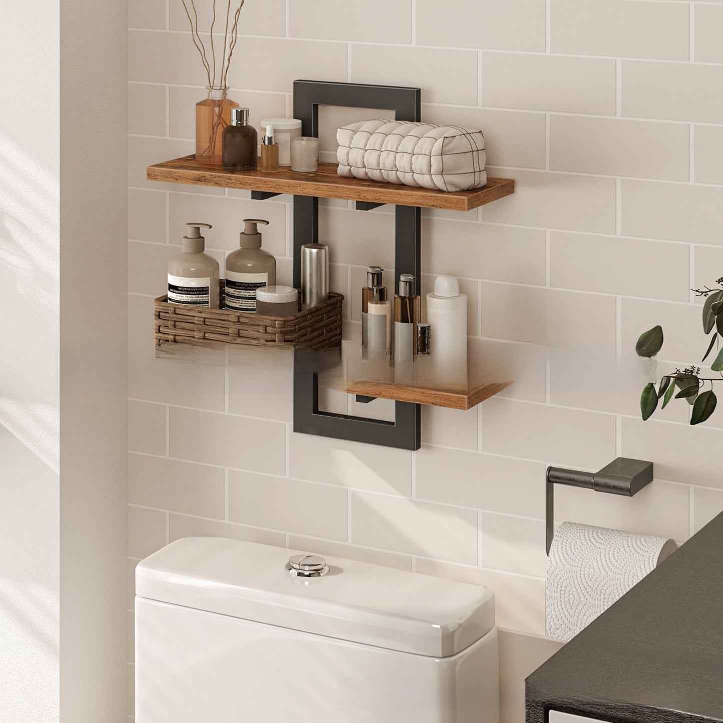 Solid Wood Floating Shelf (2-Pack)