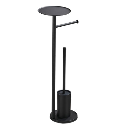 Freestanding Toilet Roll Holder with Brush & Tray