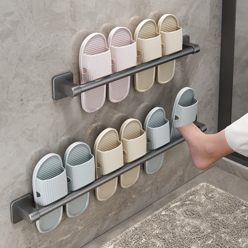 No-Drill Wall-Mounted Slipper Rack