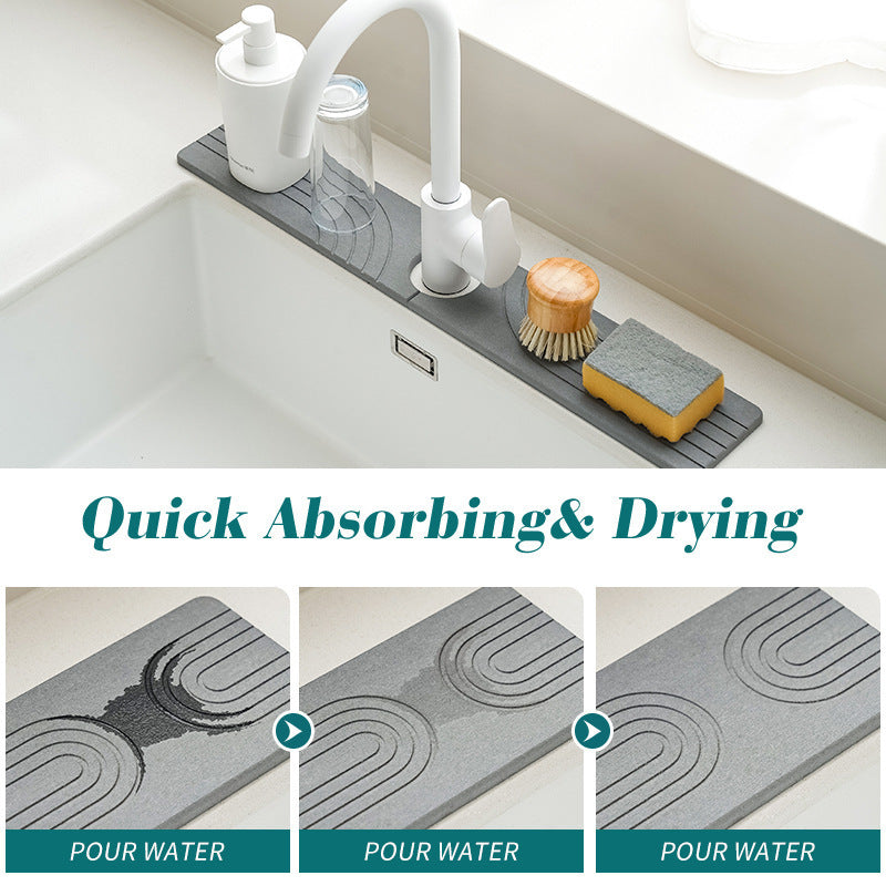Absorbent Diatomite Bath Mat — close-up