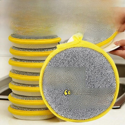 Double-sided Cleaning Cotton Dish Sponge — front view