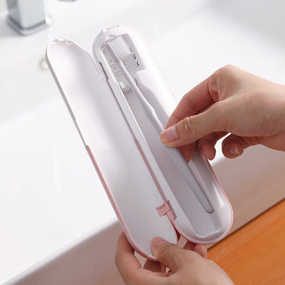 Smart toothbrush holder sanitizer — detail view