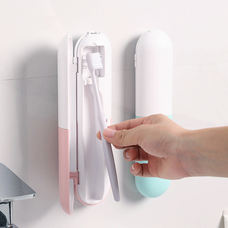 Smart toothbrush holder sanitizer — front view