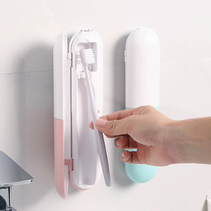 Smart toothbrush holder sanitizer — front view