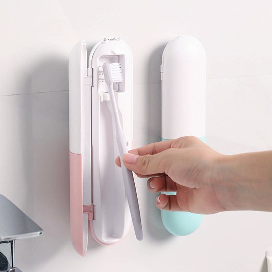 Smart toothbrush holder sanitizer — front view