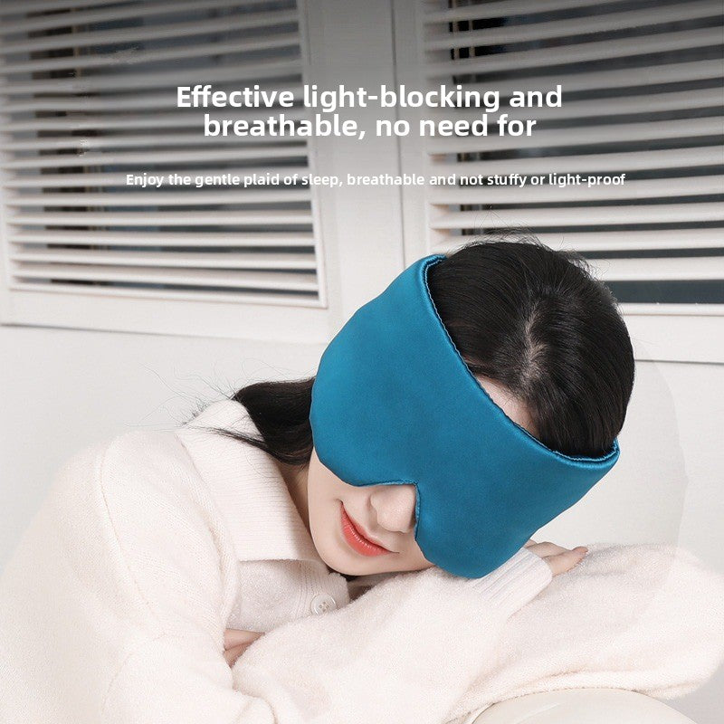 Mulberry Silk Sleep Eye Mask — in use