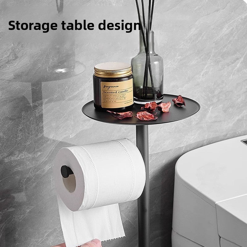 Freestanding Toilet Roll Holder with Brush & Tray