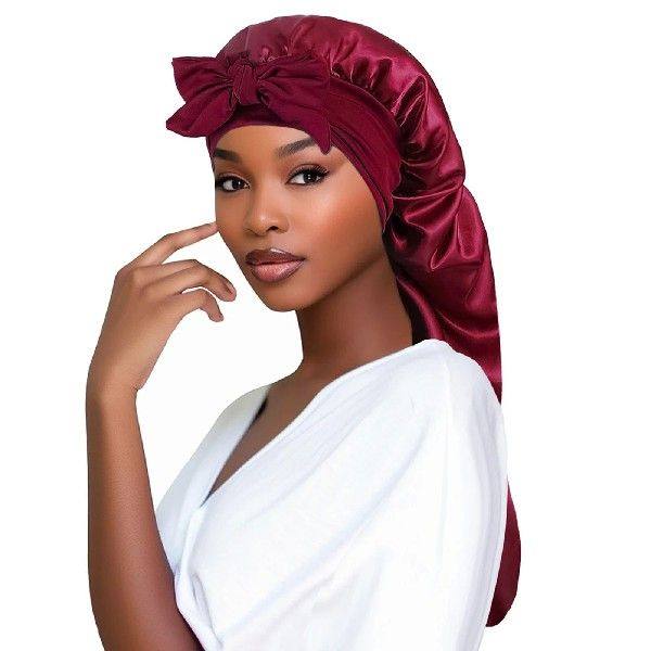 Satin Sleep Bonnet with Long Tail