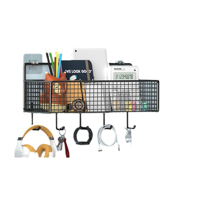 Wall Mounted Storage Rack with Hooks — packaging