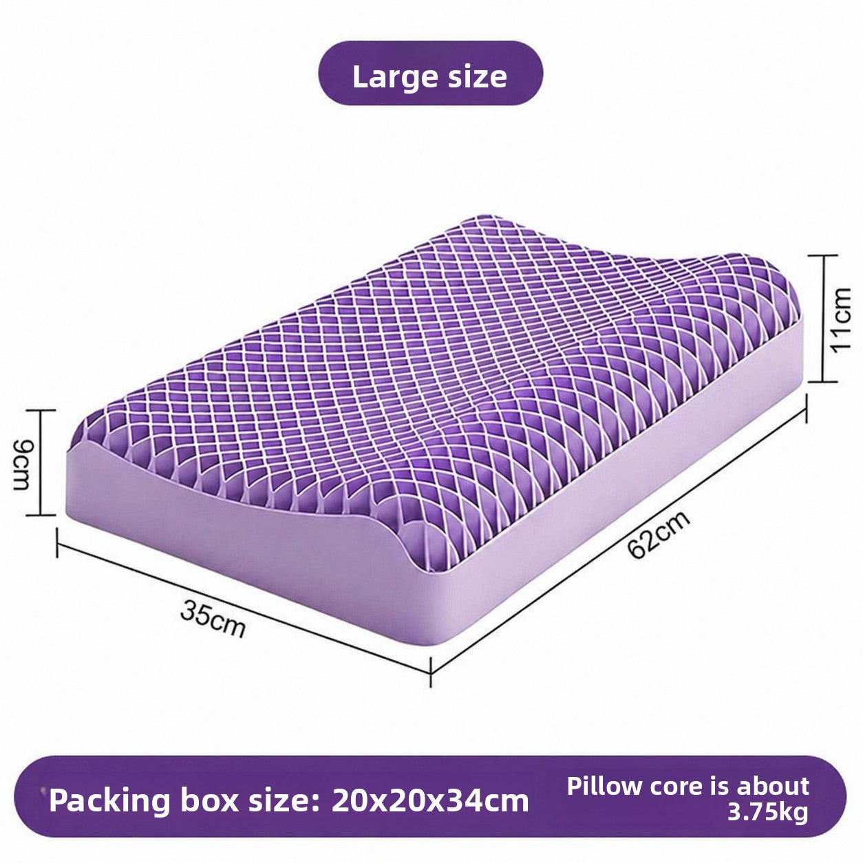 TPE Deep Sleep Pillow Core — another angle