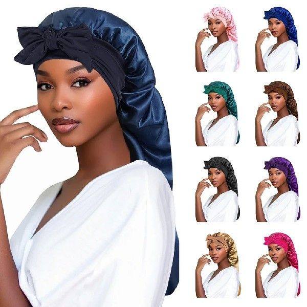Satin Sleep Bonnet with Long Tail