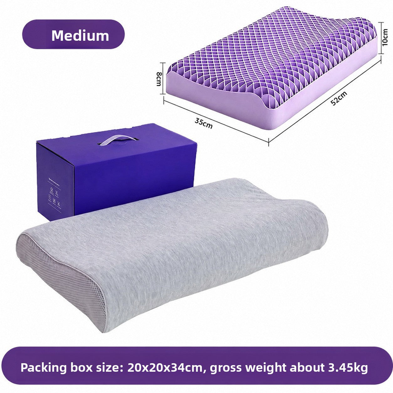 TPE Deep Sleep Pillow Core — size comparison