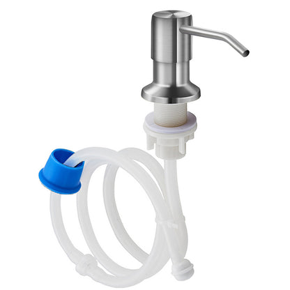 Stainless Steel Wall Mount Hand Press Soap Dispenser — close-up