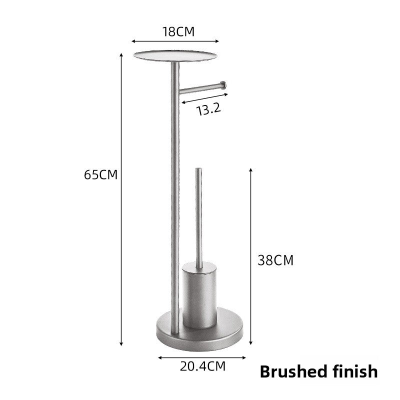 Freestanding Toilet Roll Holder with Brush & Tray